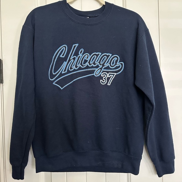Blue Crewneck Sweatshirt Chicago 97 - Picture 1 of 4